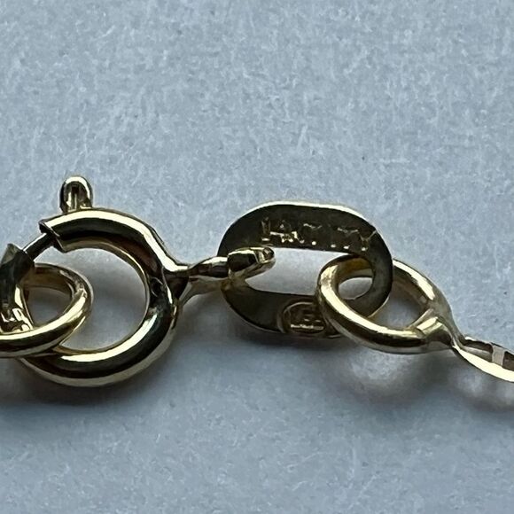14k Real Gold 1.4mm Flat Mariner Chain necklace 24” | Italian chain|Italian Gold - Picture 9 of 9